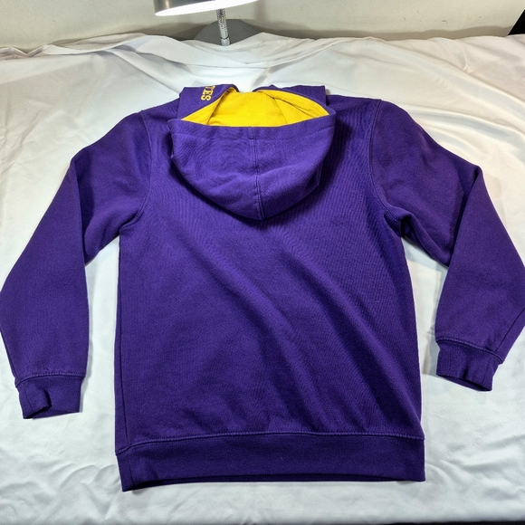 Starter Athletics ECU Pirates Arch Logo Pullover Hoodie Youth M 12-14 Purple - Picture 6 of 10
